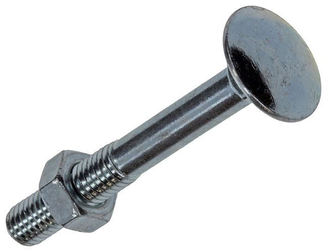 BOULON TRCC + ECROU ACIER ZINGUE 10 PC M5 X 40 MM