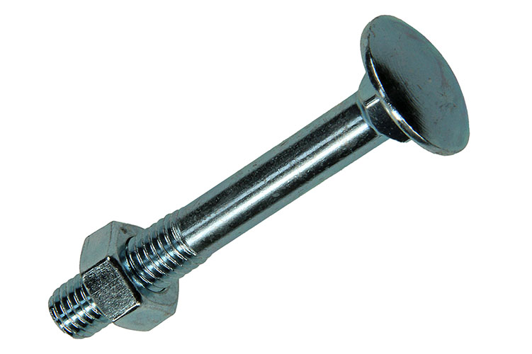 BOULON TRCC + ECROU ACIER ZINGUE 4 PC M8 X 60 MM