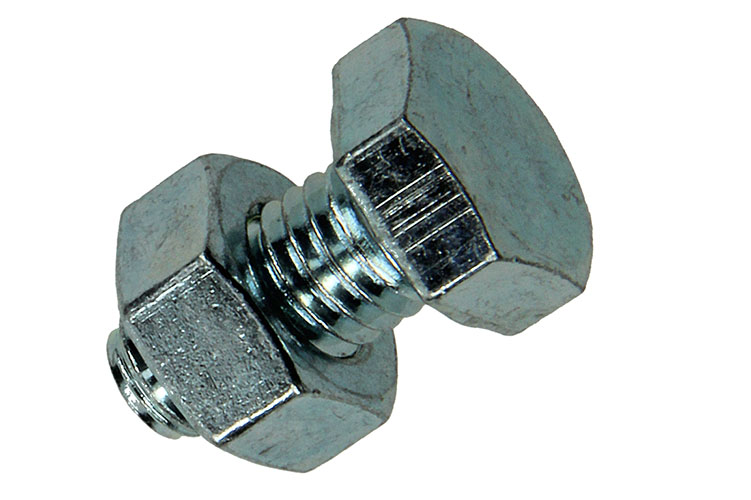 BOULON DE PRESSION+ECROU AC. ZING. 8 PC M8 X 16 MM