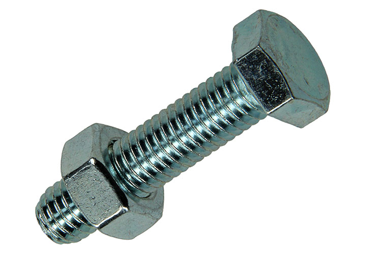 BOULON DE PRESSION+ECROU AC. ZING. 5 PC M8 X 35 MM