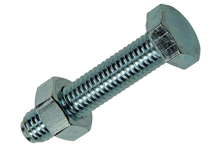 BOULON DE PRESSION+ECROU AC. ZING. 5 PC M8 X 40 MM