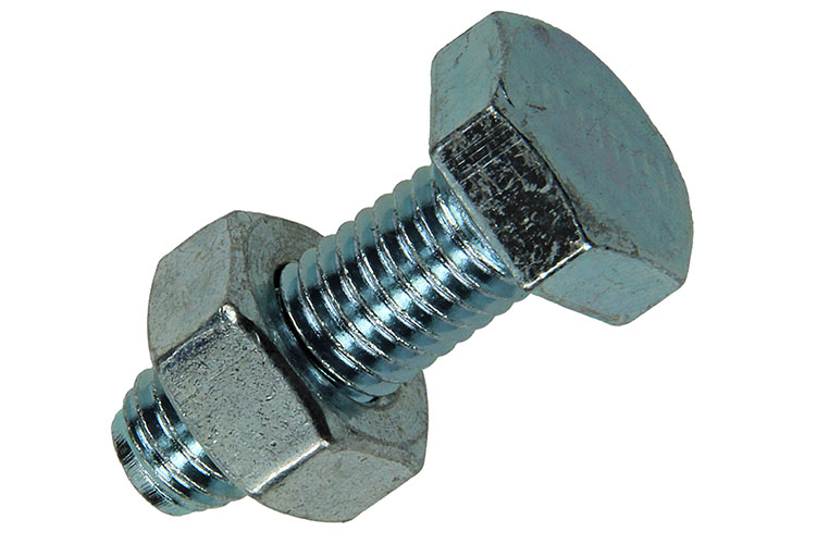 BOULON DE PRESSION+ECROU AC. ZING. 3 PC M10 X 30 MM