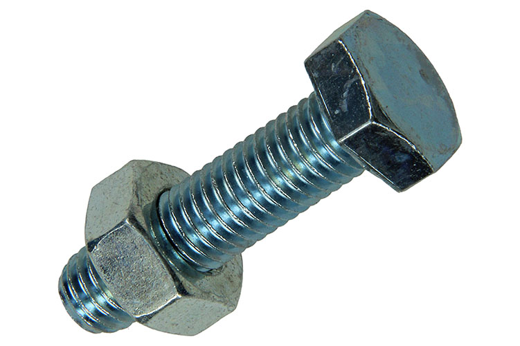 BOULON DE PRESSION+ECROU AC. ZING. 2 PC M10 X 40 MM