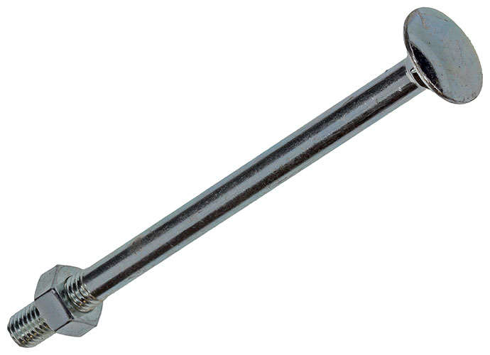 BOULON TRCC + ECROU ACIER ZINGUE 1 PC M8 X 120 MM