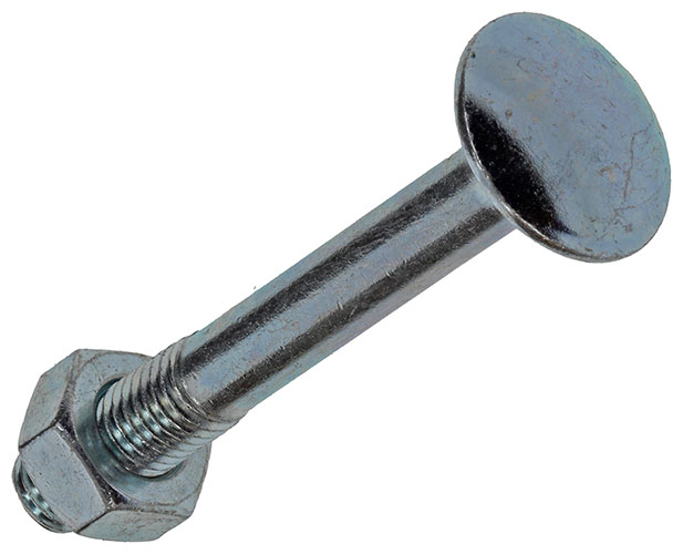 BOULON TRCC + ECROU ACIER ZINGUE 1 PC M10 X 80 MM