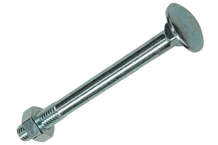 BOULON TRCC + ECROU ACIER ZINGUE 1 PC M10 X 100 MM
