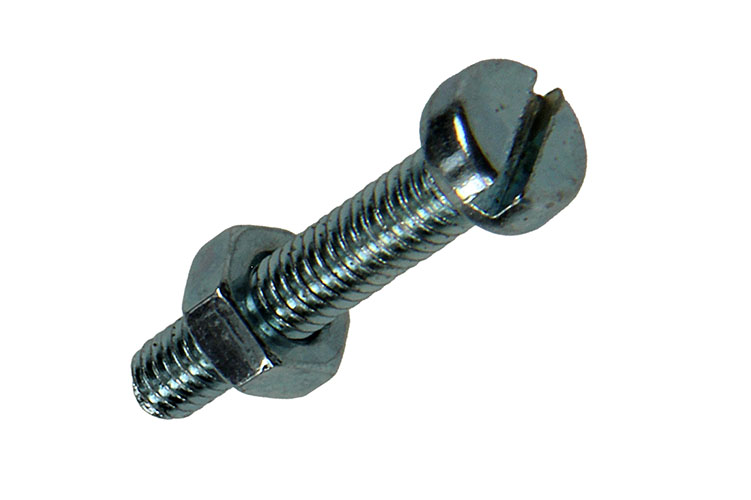 VIS A METAUX TC.+ECROU AC.ZING. 55 PC M4 X 20 MM
