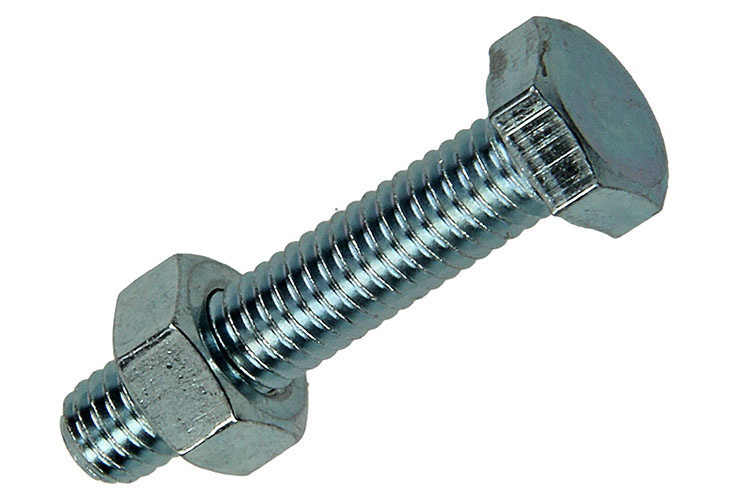 BOULON DE PRESSION + ECROU ZINGUE 35 PC M6 X 30 MM