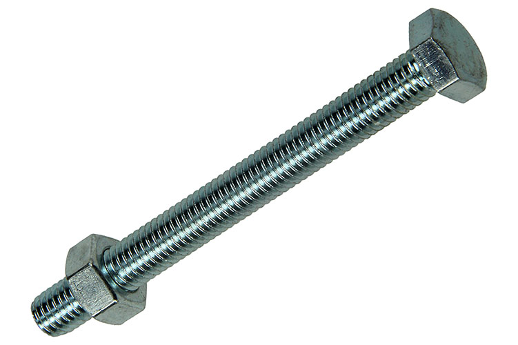 BOULON DE PRESSION + ECROU ZINGUE 12 PC M8 X 80 MM