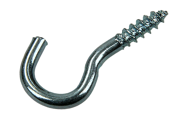 CROCHET D''ARMOIRE ACIER ZINGUE18PC 2,5 X 12 MM
