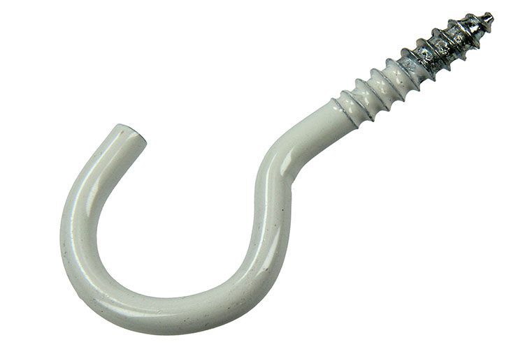CROCHET D''ARMOIRE ACIER BLANC 4 PC 4,0 X 30 MM