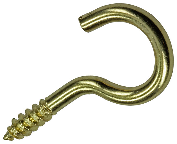 SCHROEFHAAK MESSING 3 STUKS 3,5X20MM