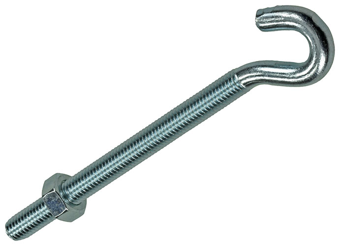 CROCHET D''ARM.VIS MET.+ECROU ACIER ZINGUE 2PC M8 X 100 MM