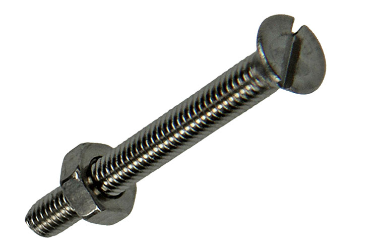 VIS A MET.TETE FR.+ECROU AC. INOX. 15PC M3X25