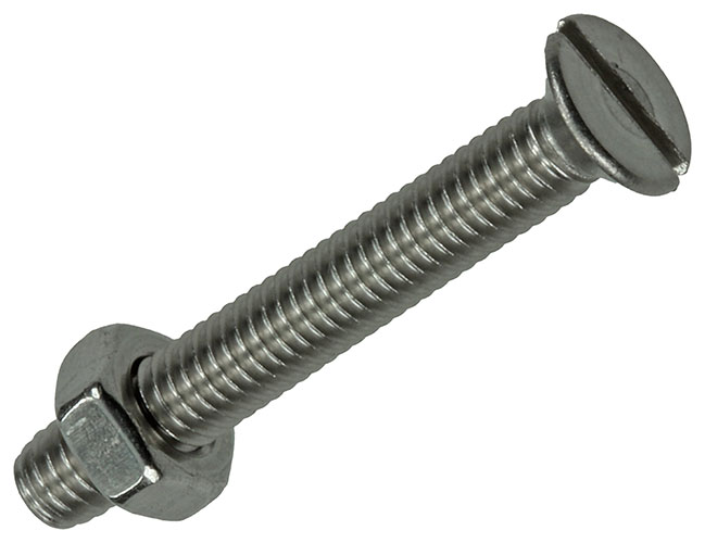 VIS A MET. TETE FR.+ECROU AC. INOX.10PC M4X30