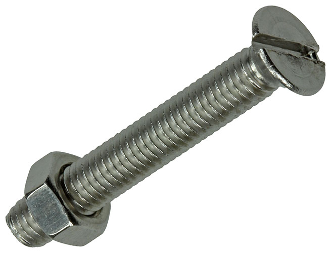 VIS A MET. TETE FR.+ECROU AC. INOX. 5PC M5X35