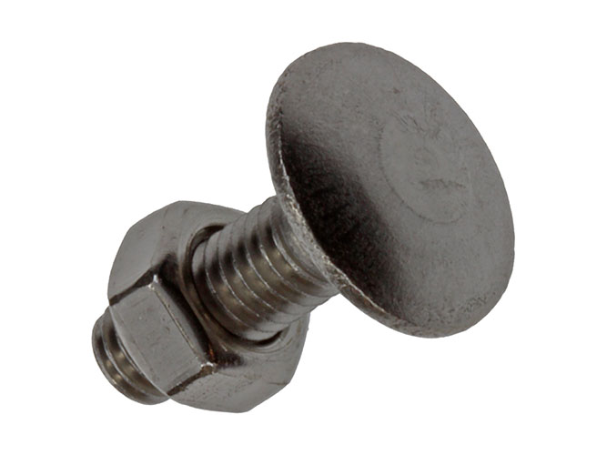 BOULON TRCC+ECROU AC. INOXYDABLE 6 PC M6X20 MM