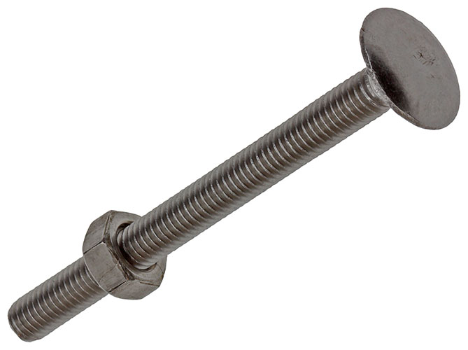BOULON TRCC + ECROU AC. INOX. 2 PC M6 X 70 MM