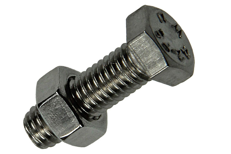 BOULON DE PRESSION+ECROU AC. INOX. 7 PC M5X16