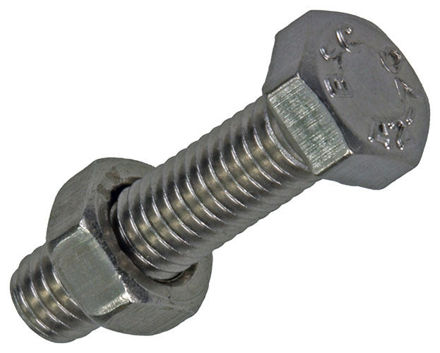 BOULON DE PRESSION+ECROU AC. INOX. 6 PC M5X20