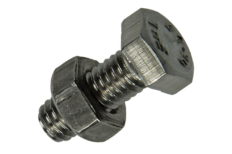 BOULON DE PRESSION+ECROU AC. INOX. 5 PC M6X16
