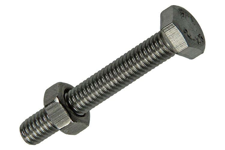 BOULON DE PRESSION+ECROU AC. INOX.4 PC M6X40