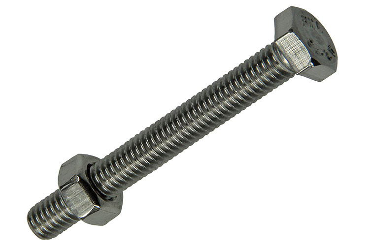 BOULON DE PRESSION+ECROU AC. INOX.3 PC M6X50