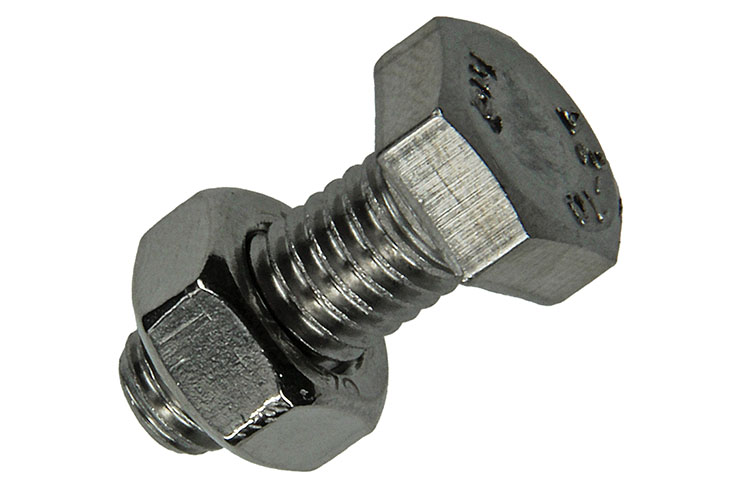 BOULON DE PRESSION+ECROU AC. INOX. 2 PC M8X20