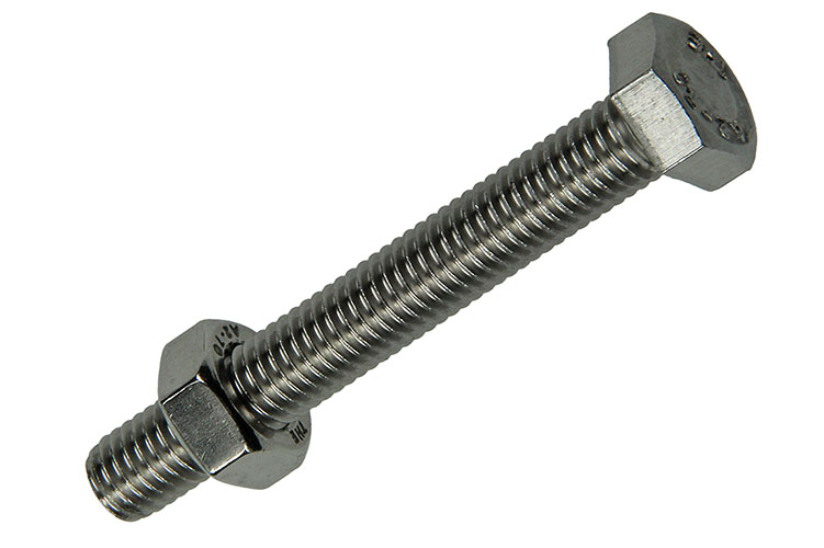 BOULON DE PRESSION+ECROU AC. INOX. 2 PC M8X60