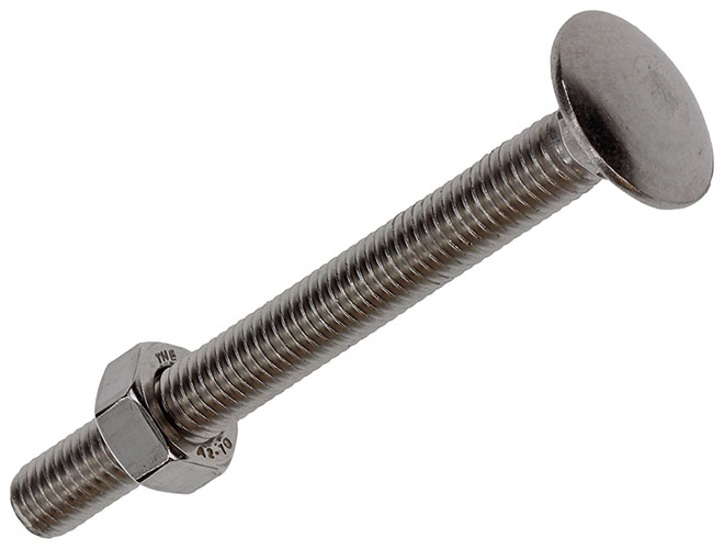 BOULON TRCC + ECROU AC. 1 PC M8 X 80 MM