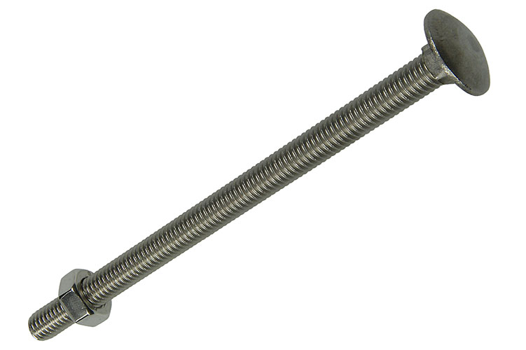 BOULON TRCC + ECROU AC. INOX. 1 PC M8 X 120 MM