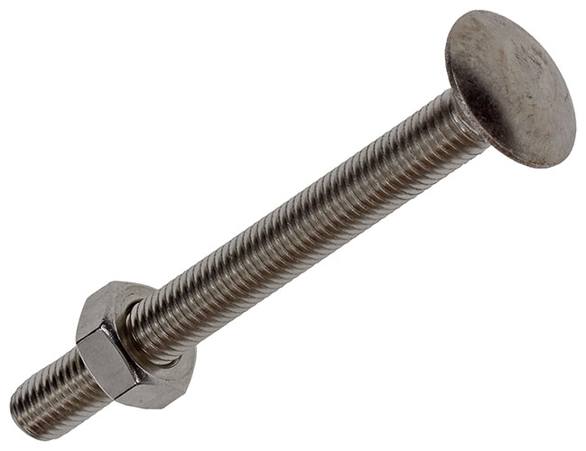 BOULON TRCC + ECROU AC. 1 PC M10 X 100 MM