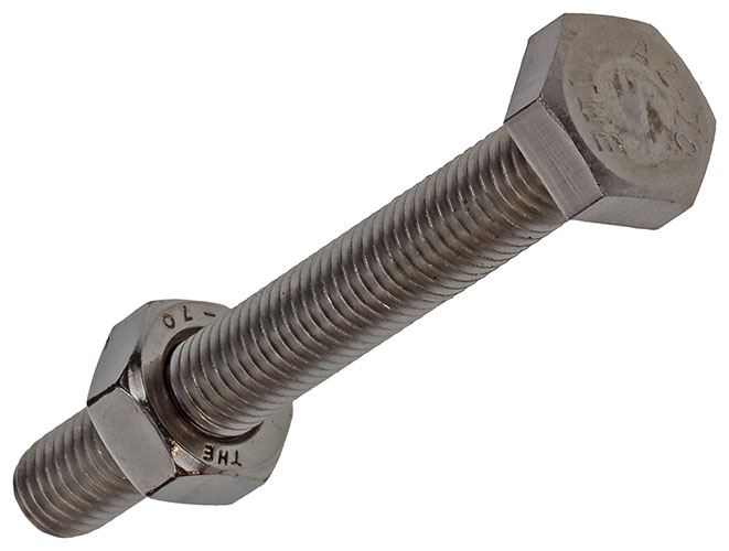 BOULON DE PRESSION+ECROU AC. INOX.1 PC M8X80