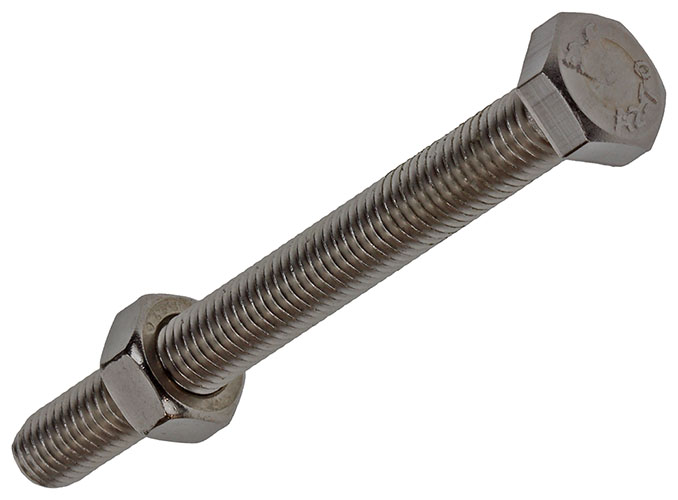 BOULON DE PRESSION+ECROU AC. INOX.1 PC M10X80