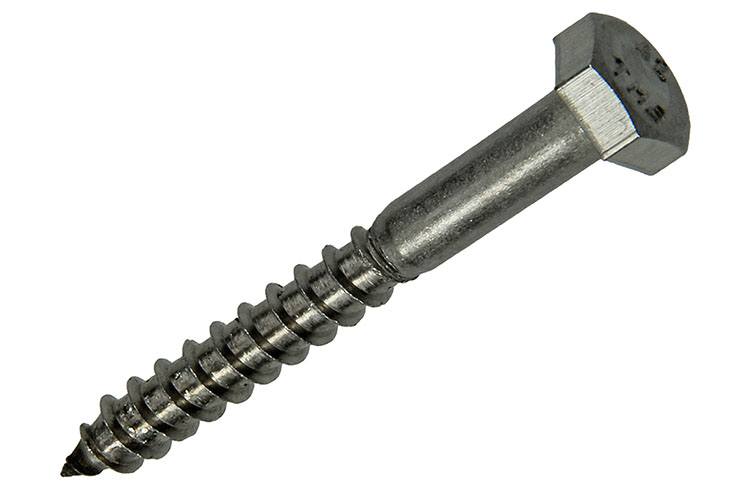 TIREFOND ACIER INOXYDABLE 12 PC 6 X 50 MM