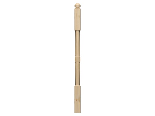Poteau tourné en bois de sapin 7 x 7 x 133 cm SOGEM
