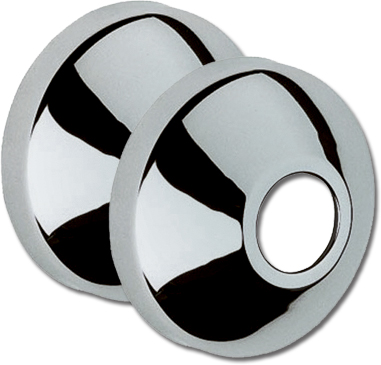 2 Rosaces 3/4" - 20 mm - laiton chromé 