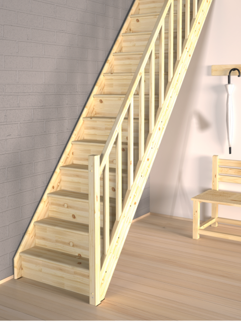 Tradi eco pin escalier droit 280X80cm