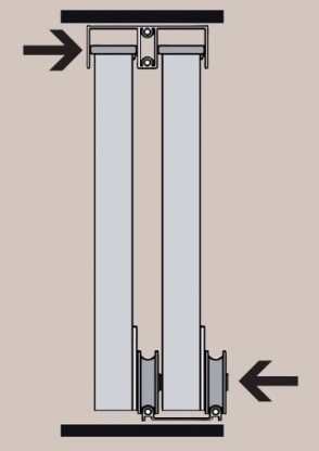 Storemax schuifdeur rail aluminium 180 cm type R-20
