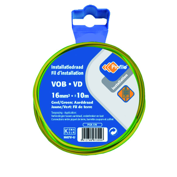 VOB 16MM GEEL/GROEN 10M BLISTER