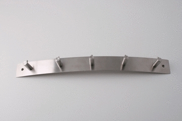 Porte-manteau inox 5 crochets 400mm garderobe
