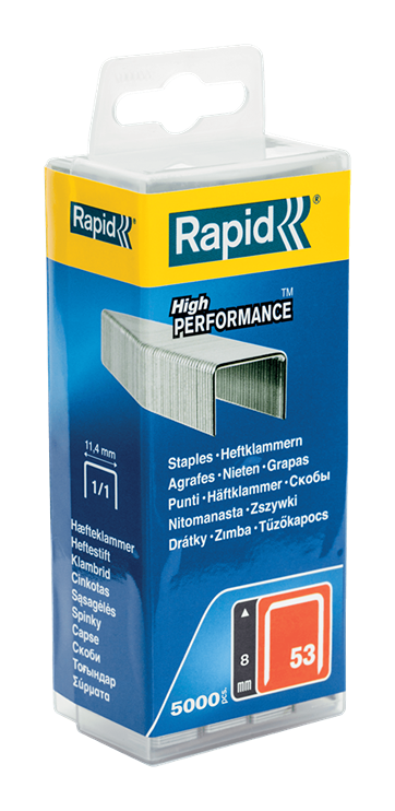 Rapid agrafes galvanisées 53/8mm (5000pcs)
