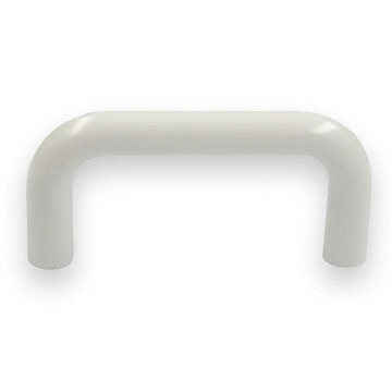 Poignée CC 64mm/Ø10mm PVC blanc - 2 pièces