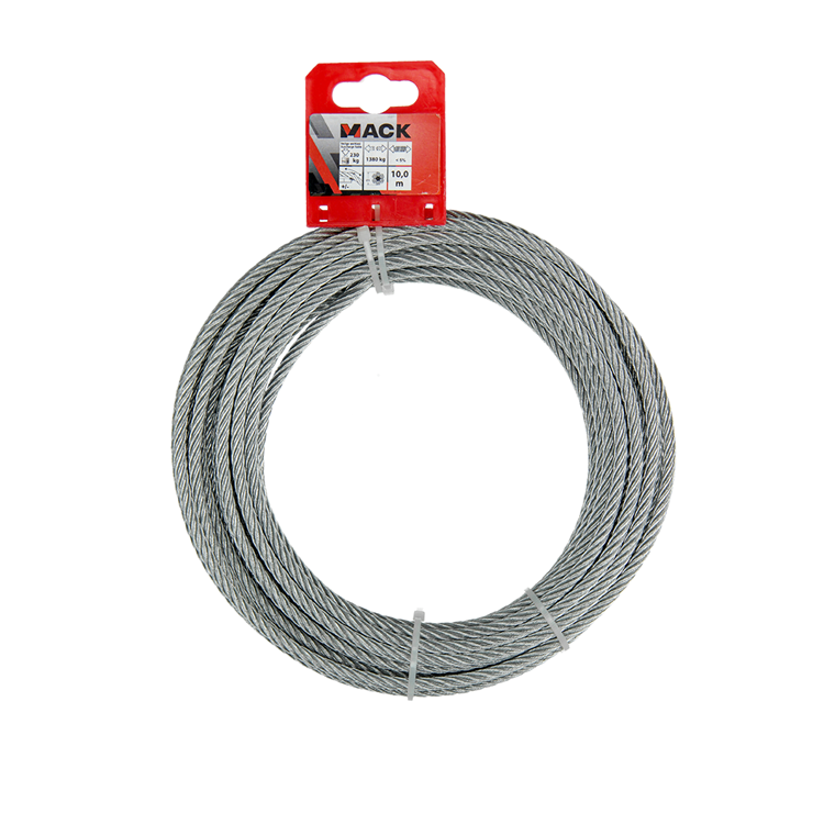 Mack Câble d'acier 10m 5mm zingué