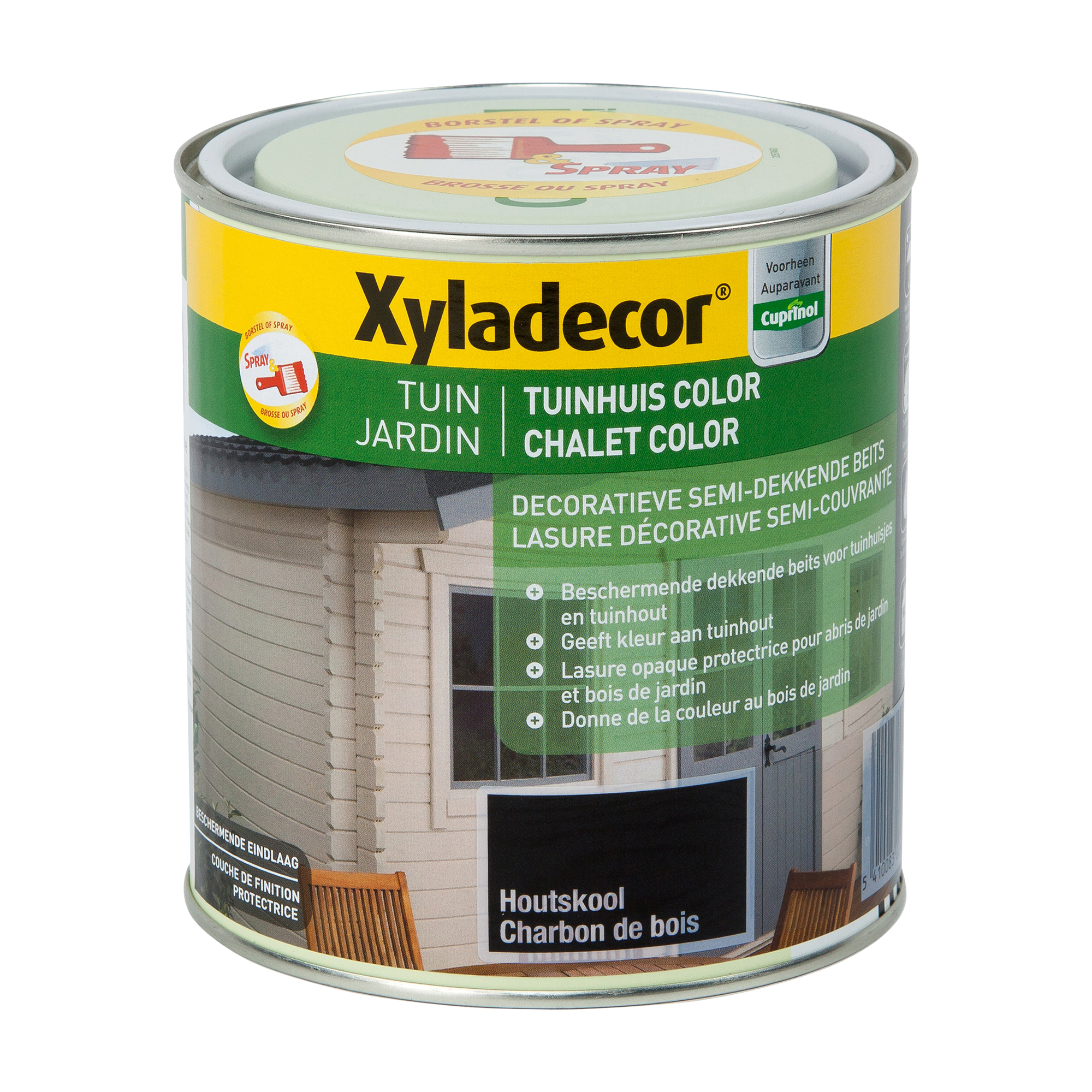 Xyladecor Tuinhuis Color Houtskool 1l