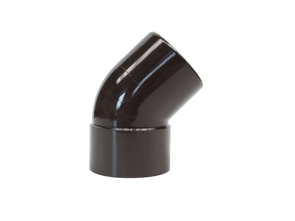Bocht regenwaterafvoer PVC donkergrijs Ø80mm - 45°