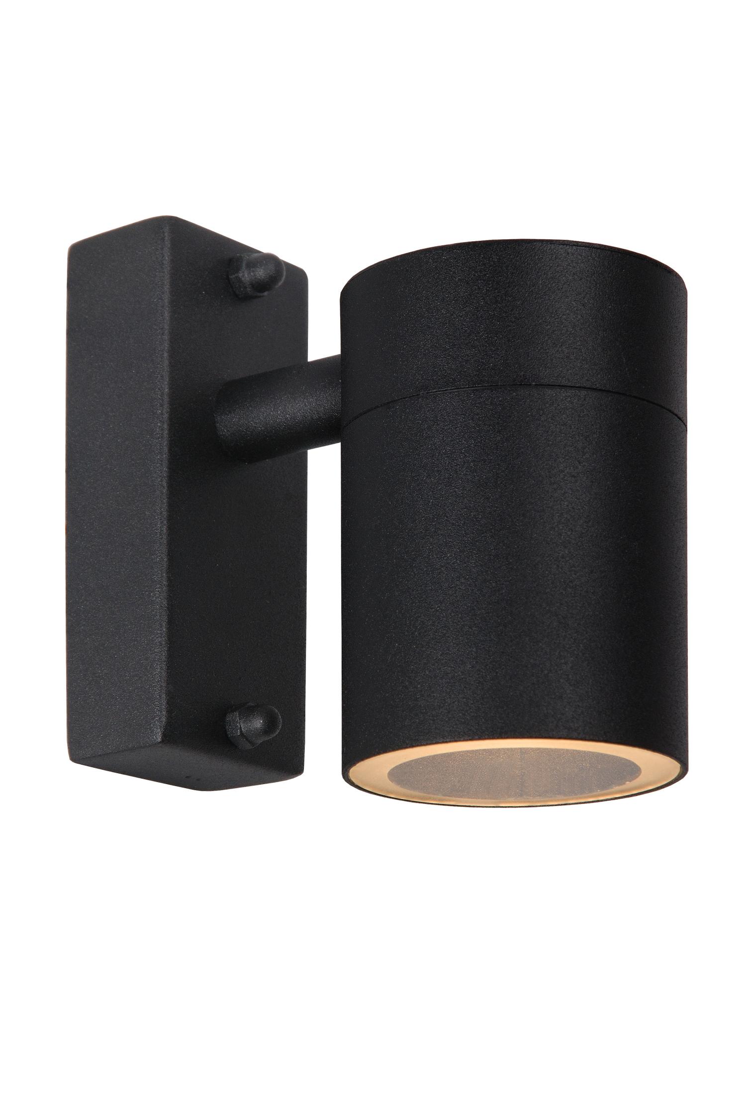 Lucide ARNE-LED - Spot mural Extérieur - Ø 6,3 cm - LED - GU10 - 1x5W 2700K - IP44 - Noir