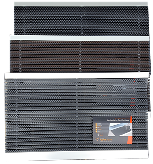 Paillasson brosse gris 50x80cm avec cadre alu