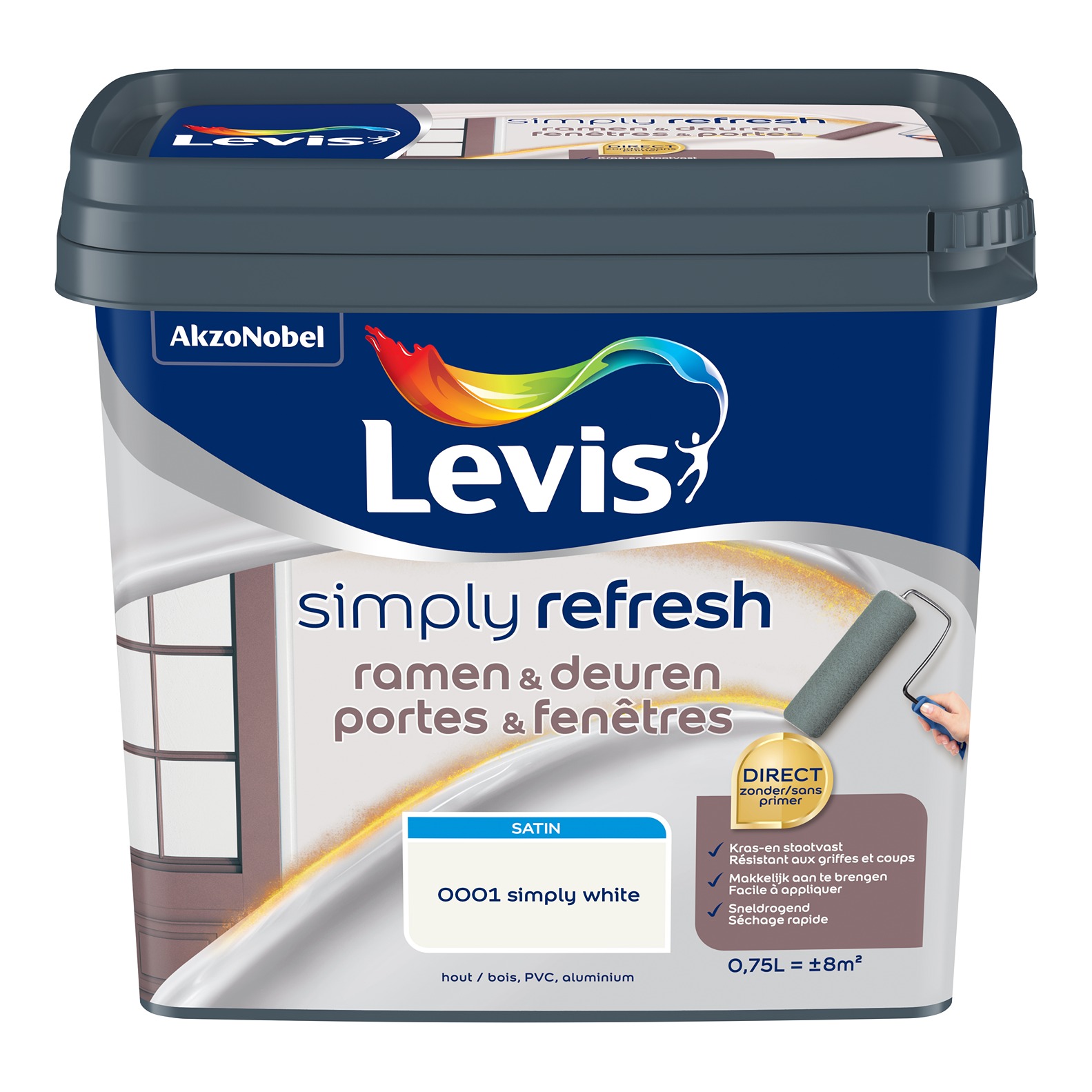 Levis Simply Refresh Ramen & Deuren Satin 0.75l White