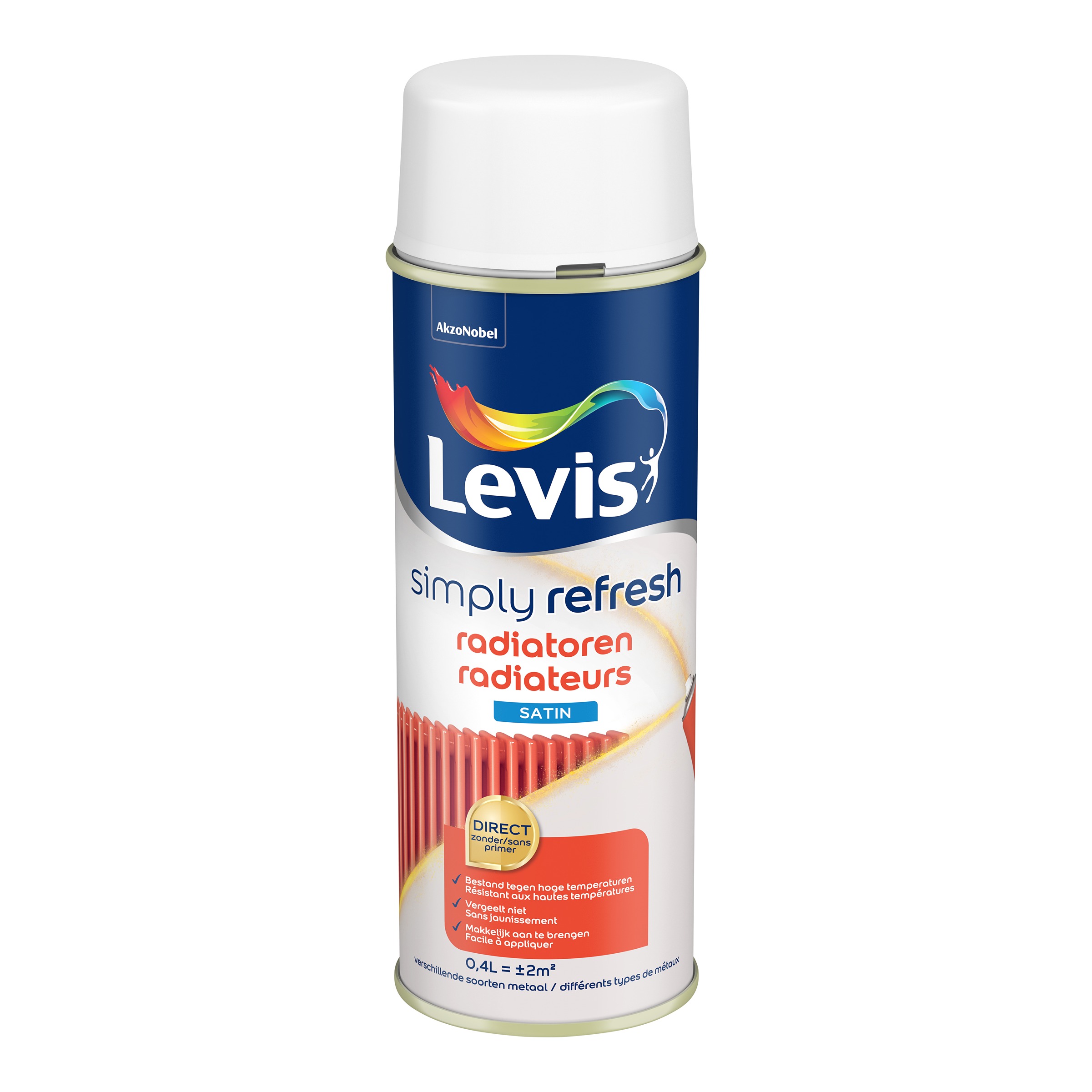 Levis Simply Refresh Radiatoren Satin Spray 400ml White